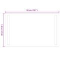 vidaXL Zrkadlo do kúpeľne s LED Priehľadná 50 x 30 cm tvrdené sklo