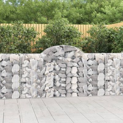 vidaXL Oblúkové gabiónové koše 50 ks 200x30x100/120cm pozinkov. železo