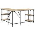 vidaXL Stôl dub sonoma 139x139x75 cm kompozitné drevo