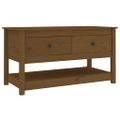 vidaXL Konferenčný stolík medovo-hnedý 102x49x55 cm borovicový masív