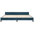 vidaXL Rám postele bez matraca tmavomodrý 200x200 cm zamat