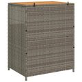 vidaXL Skrinkový Sivá 70 x 50 x 87 cm Polyester a Roly Rattan