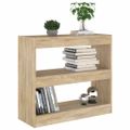vidaXL Knižnica/deliaca stena dub sonoma 80x30x72 cm