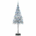 vidaXL Vianočný stromček s 300 LED-i Biela 210 cm PE a oceľ