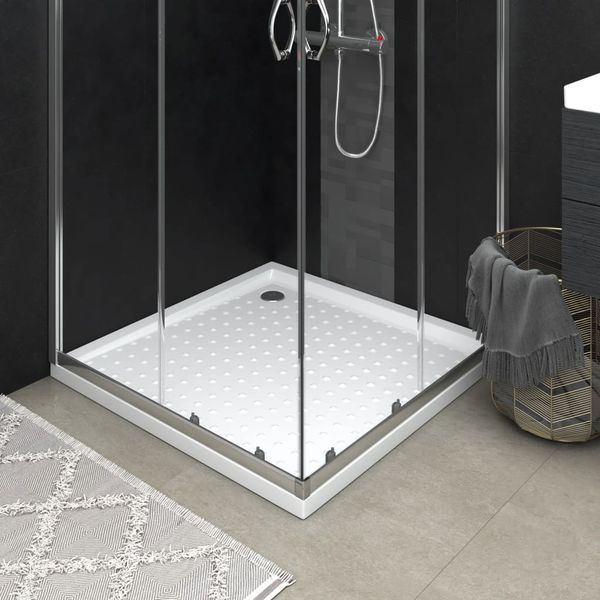 vidaXL Sprchová vanička s protišmykovými výbežkami biela 80x80x4 cm ABS