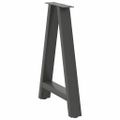 vidaXL Nohy k jedálenskému stolu v tvare A, 2 ks, antracitové, 50 x (72-73) cm, oceľ