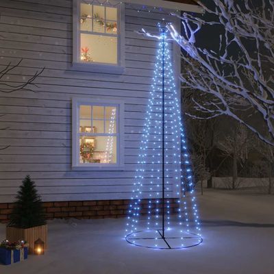 vidaXL Vianočný stromček, kužeľ 310 LED, modré svetlo 100x300 cm