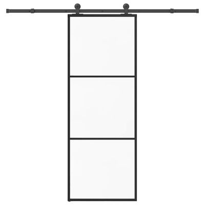 vidaXL Posuvné dvere s kovaním 76x205 cm ESG sklo a hliník