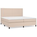 vidaXL Boxspring posteľ s matracom kapučínová 200x200 cm umelá koža