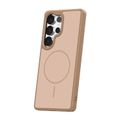 Rámové tenké magnetické puzdro pre Samsung Galaxy S26 Ultra hnedá
