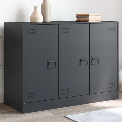vidaXL Komoda antracitová 99x39x73 cm oceľ