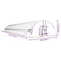 vidaXL Fóliovník s oceľovým rámom zelený 144 m² 24x6x2,85 m