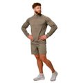 Běžecká mikina 1/2 Zip Pulse Vetiver - GymBeam, veľkosť L, veľkosť oblečenia L