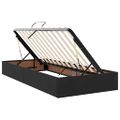 vidaXL Postel s úložným prostorem a matrací Čierna 90 x 190 cm Zamat