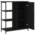 vidaXL Komoda čierna 70x30x80 cm kompozitné drevo