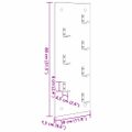 vidaXL Vešiak na stenu Nástenná montáž Dymová dub 30 x 1,5 x 80 cm