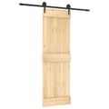 vidaXL Posuvné dvere 70 x 210 cm Masívne borovicové drevo (neupravené)