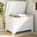 vidaXL Úložný box s vekom RANA biely 80x49x54 cm borovicový masív