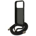 Guess 4G Big Logo Cord Stap Crossbody case for iPhone 17 Pro black