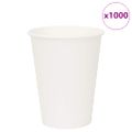vidaXL Papierové šálky na kávu 1000 ks 12oz 300ml biela