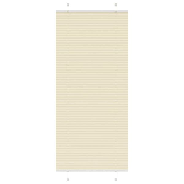 vidaXL plisovaná roleta krémová 85x200 cm Šírka látky 84,4 cm