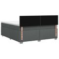 vidaXL Posteľ s boxspringom a matracom a LED Tmavosivá 140 x 190 cm