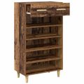 vidaXL Skriňa na topánky 60 x 35 x 105 cm Kompozitné drevo Staré drevo