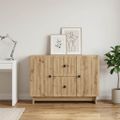 vidaXL Servírovacia skriňa Dub artisan 89 x 34,5 x 60 cm