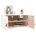 vidaXL Nástenné skrinky 2 ks biele 60x30x30 cm masívna borovica