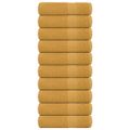 vidaXL Sprchové osušky FROGN 10 ks zlaté 70x140 cm 360 g/m²