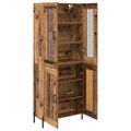 vidaXL Highboard Staré drevo 69,5 x 34 x 180 cm Kompozitné drevo