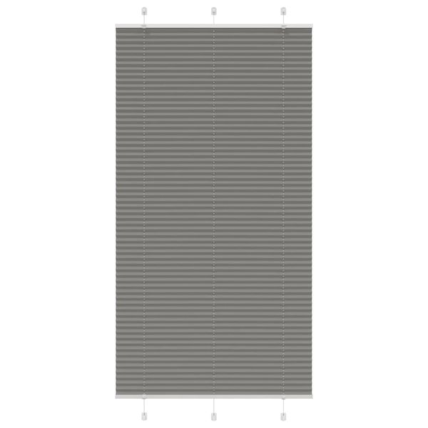 vidaXL plisovaná roleta antracitová 110x200 cm Šírka látky 109,4 cm