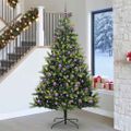 vidaXL Umelý skladací vianočný stromček 300 LED diód Zelená 240 cm