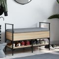 vidaXL Lavička na topánky dub sonoma 85,5x42x57,5 cm kompozitné drevo