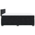vidaXL Posteľný rám boxspring s matracom čierny 140x200 cm zamat