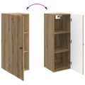 vidaXL Nástenná skrinka 33 x 34,5 x 90 cm Kompozitné drevo Dub artisan