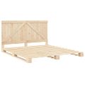 vidaXL Posteľný rám s čelom 200x200 cm masívna borovica
