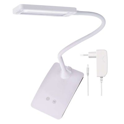 LED stolní lampa Eddy, bílá
