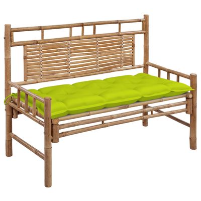 vidaXL Záhradná lavička s podložkou 120 cm bambus
