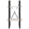 vidaXL Knižnica s 2 policami biela 40x30x70 cm masívna borovica