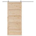 vidaXL Zavesené posuvné dvere 100 x 2,5 x 208 cm Borovicový masív