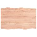 vidaXL Stolová doska svetlohnedá 80x50x(2-4)cm ošetrený masív hrany
