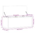 vidaXL Úložný box sivý dub sonoma 90x35x35 cm spracované drevo