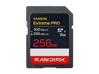SanDisk Extreme PRO - Paměťová karta flash - 256 GB - Video Class V60 / UHS-II - SDXC UHS-II