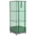 vidaXL Záhon s krytom na skleník ratanový vzhľad 40x40x123 cm