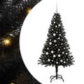 vidaXL Vianočný stromček Čierna 150 cm PVC