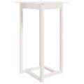 vidaXL Barový stolík biely 60x60x110 cm masívne borovicové drevo