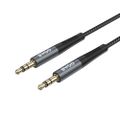 Kábel BWOO AUX 3,5mm - 3,5mm opletený nylon + hliníková zliatina BO-AUX064 čierny