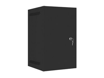 Lanberg racková skriňa 10'' pro montáž na stenu 9u/280x310 pro vlastnú montáž s kovovými dverami čierna