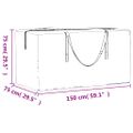 vidaXL Úložná taška na záhradné vankúše čierna 150x75x75 cm polyetylén